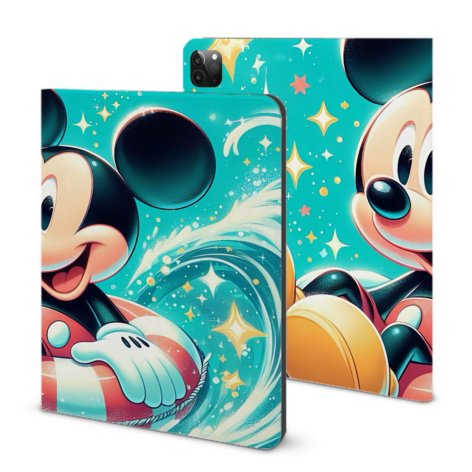 （画像用） ミッキーマウス Mickey Mouse IPadケース ペンホルダー付き ブックスタイルデザイン